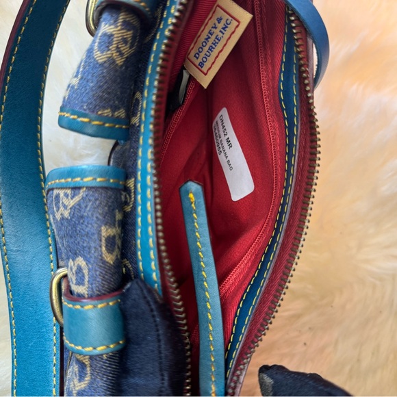 Dooney & Bourke Blue Monogram Shoulder Bag - Picture 5 of 8